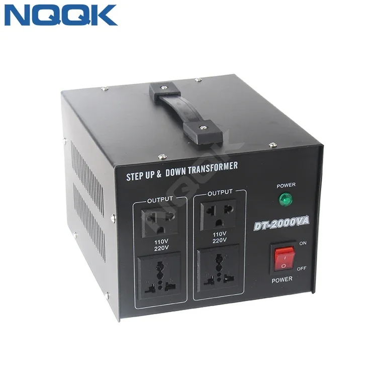 DT-2000VA 2000VA Step Up Down Voltage Transformer 220v To 110v with Fuse and MCB