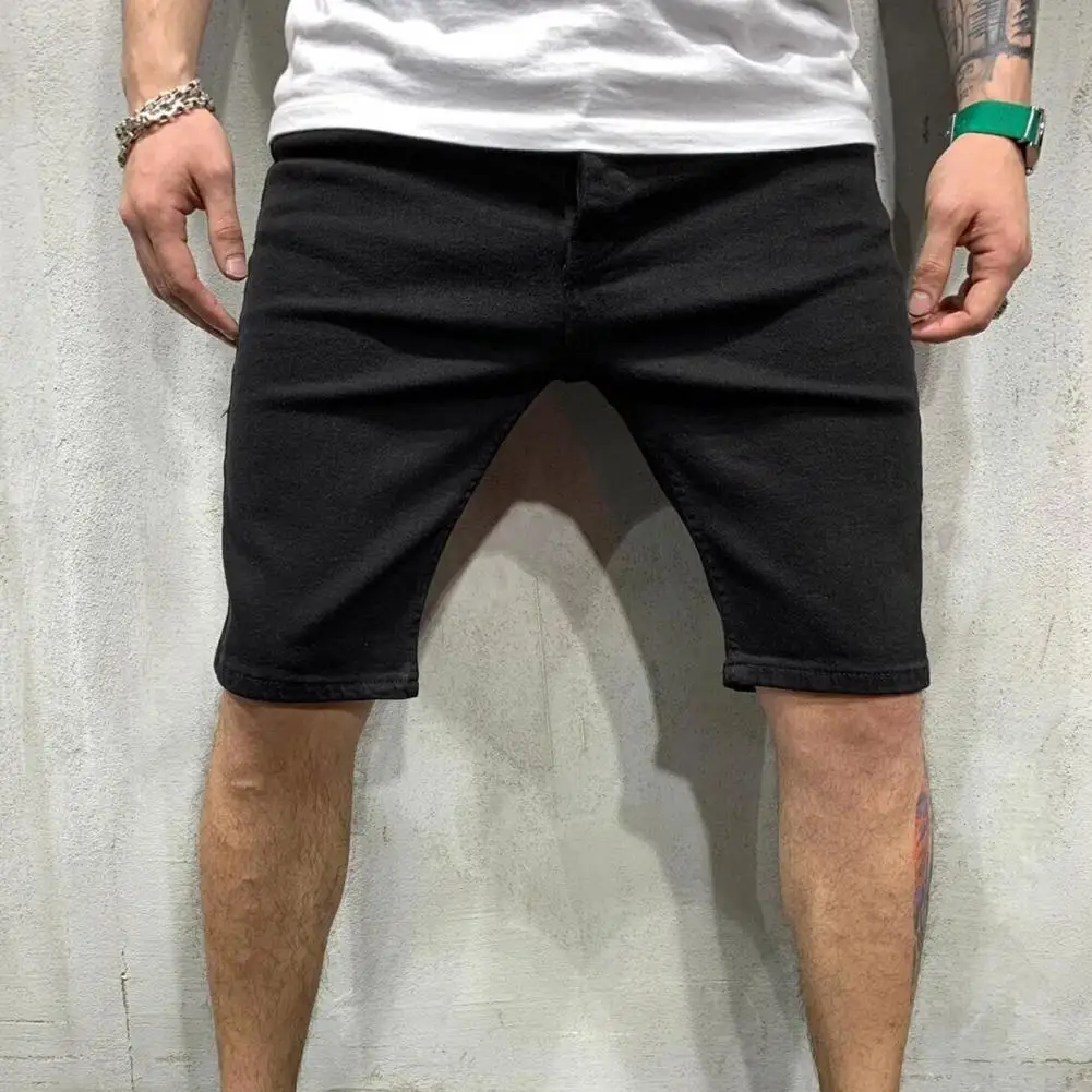 Special  Shorts Summer Clothes Frayed Men Jean Shorts Attractive Knee-length Short Pants for School