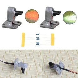 7PCS/Set HO Scale Dwarf Searchlight Signal Ground Green/Red Dwarf Signals DIY Train Railroad Building Landscape