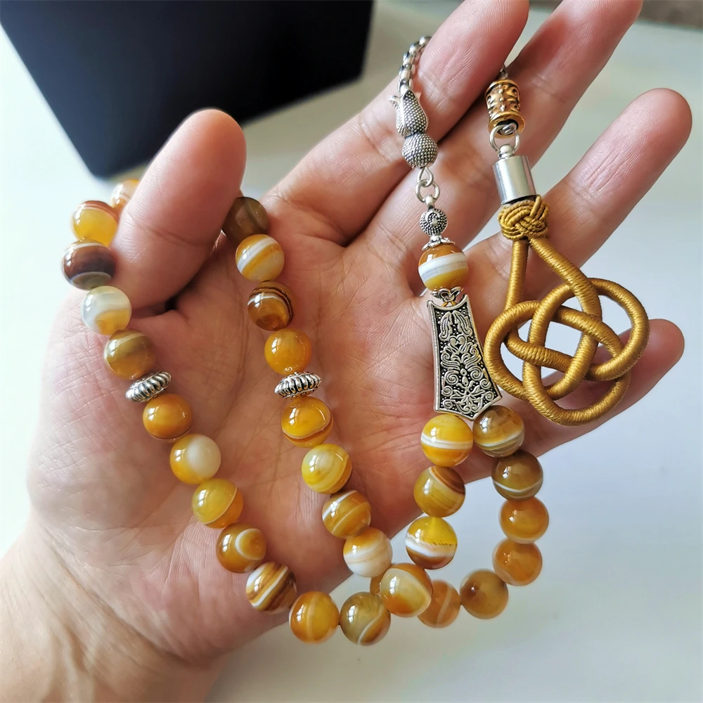 agate tasbih arabic women fashion jewelry prayer beads onyx misbaha Eid ramadan gifts islamic rosary bead mesbaha