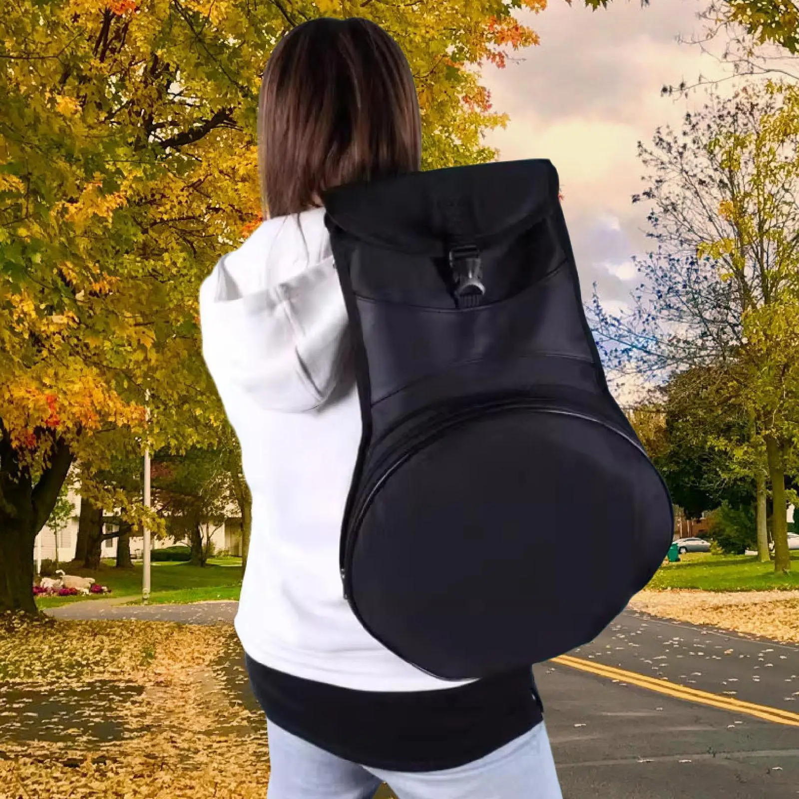 

12" Dumb Drum Bag Oxford Cloth with Zipper Padded for Dumb Drum Practicing Pad