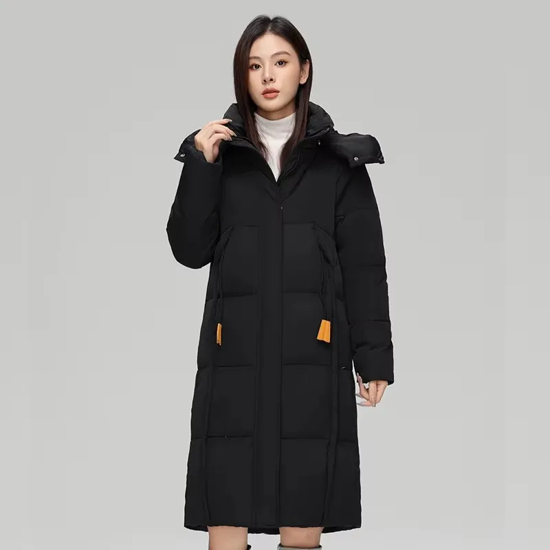 

Winter Coat 2025 New Women Thick Cotton Jacket Korean Loose Hooded Coats Female Casual Long Puffer Overcoat Female Outerwear
