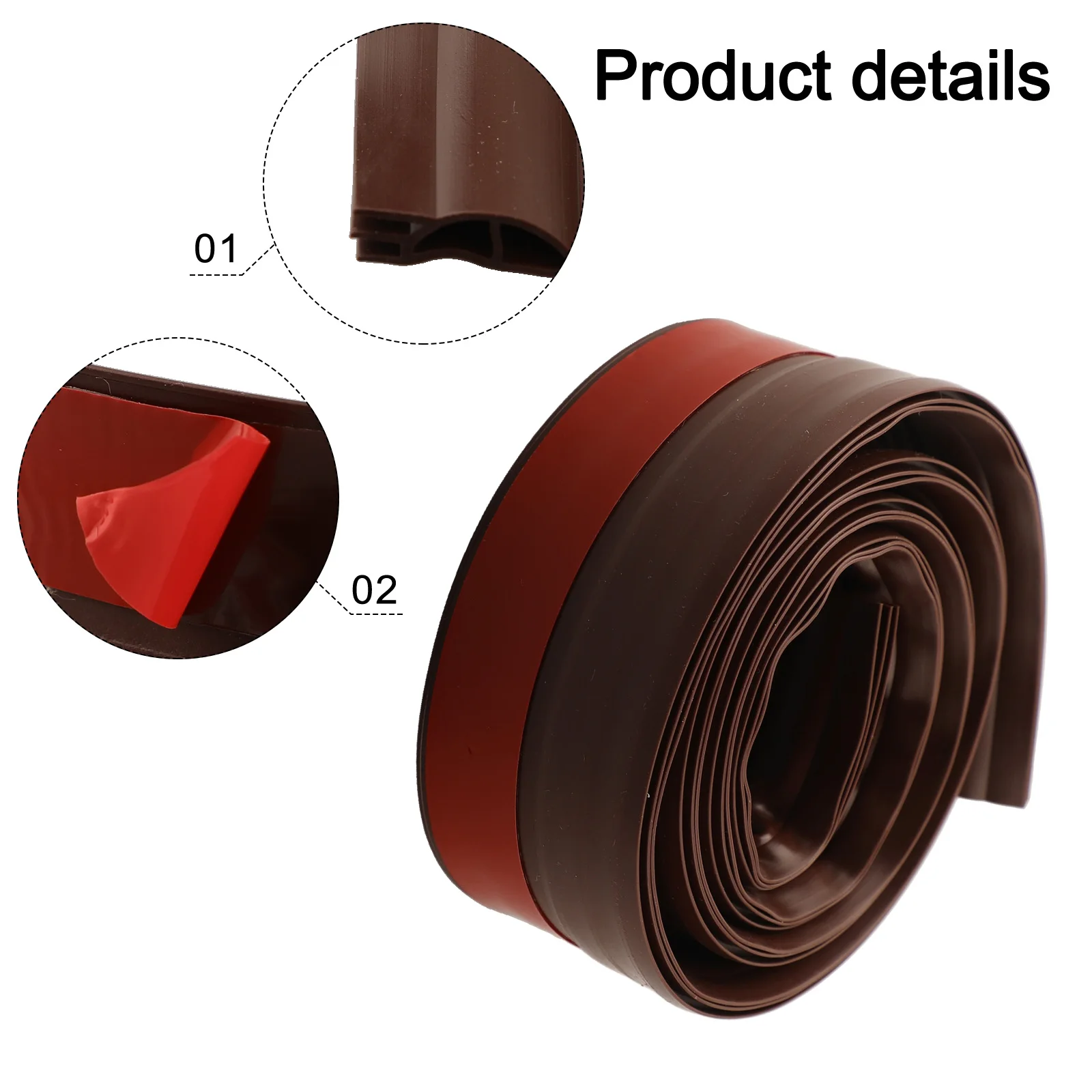 Air Leakage Stopper Door Bottom Seal Home Improvement Multi-purpose Door Strip Three-layer Design 5mm Thickened Cavity