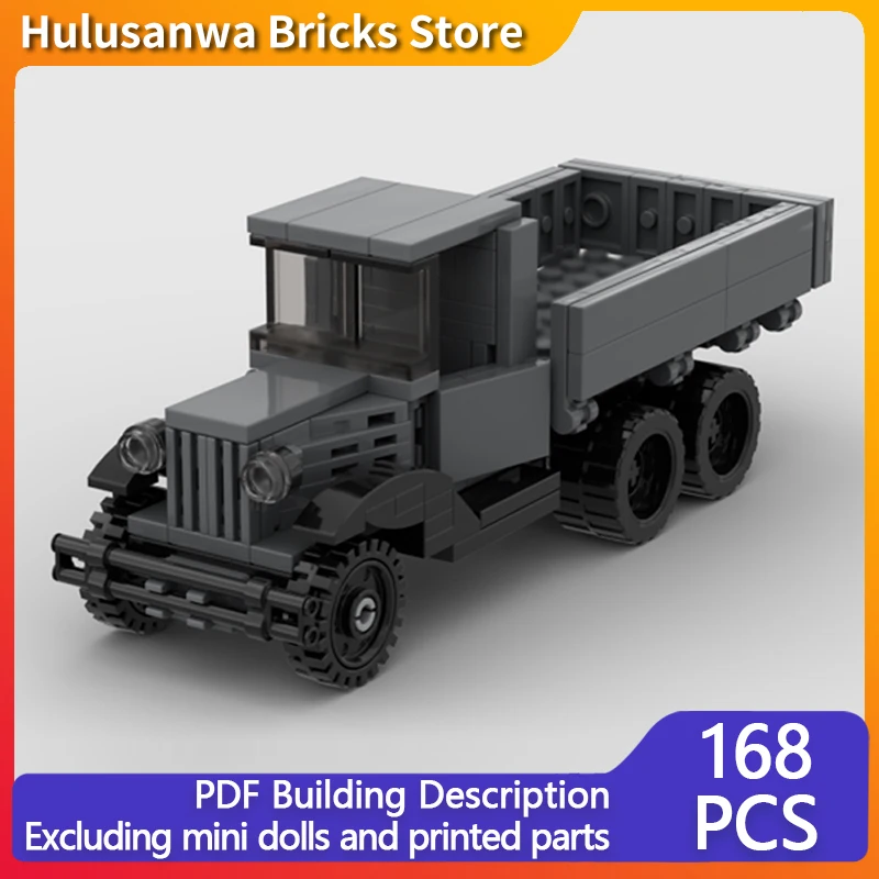 

GAZ-AAA WW2 Military Truck Model MOC Building Bricks War Equipment Modular Technology Gifts Holiday Assemble Children Toys Suit