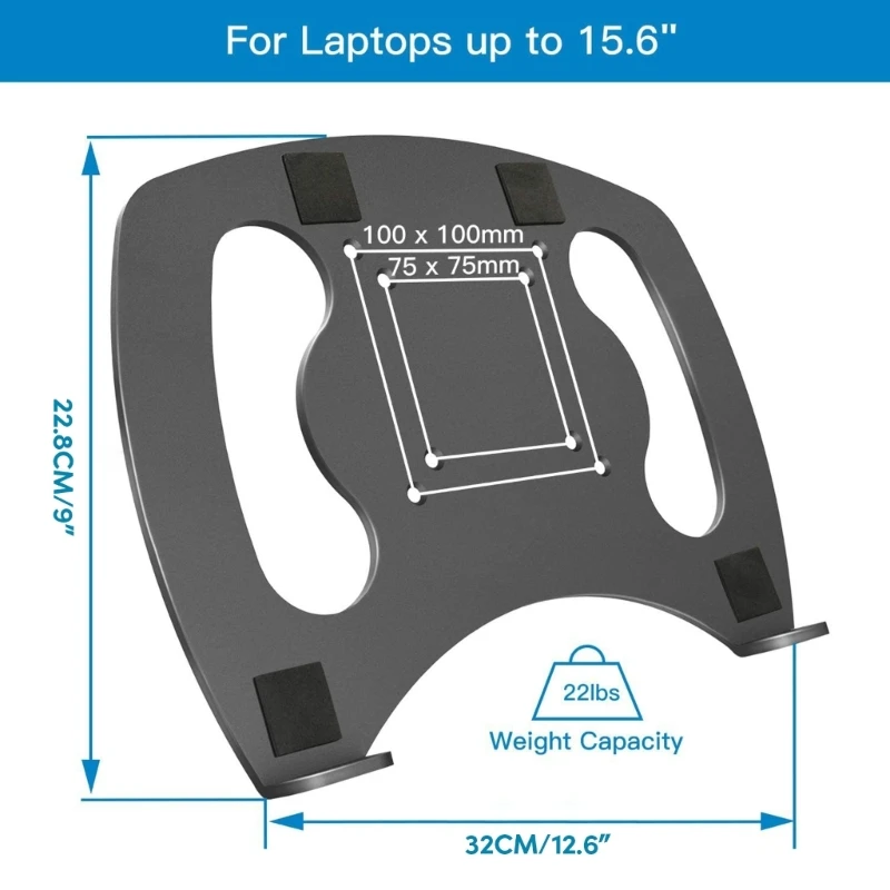 100x100mm Laptop VESA Mount Tray, Vented Notebook Tray,Laptop Holder Arm Mount Dropship