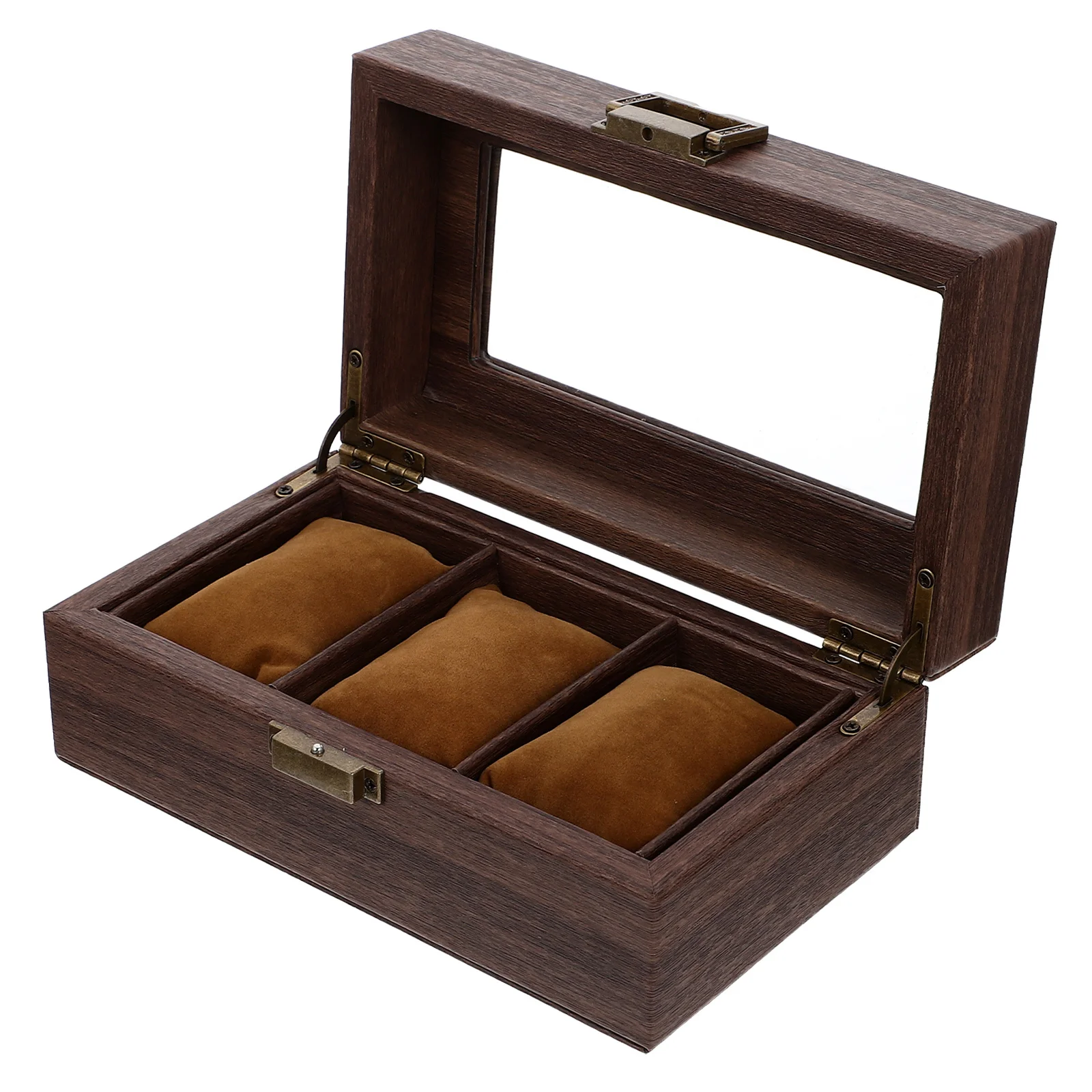 

Wood Watch Box for Men and Women Desktop Watch Display Case Storage Container for Watches Bracelets Jewelry Organizer Light