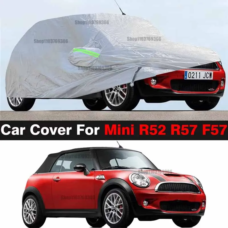 

Car Cover For Mini R52 R57 F57 Convertible 2004-2025 Auto Outdoor Sun Shade Rain Snow Protection Anti UV Cover Windproof