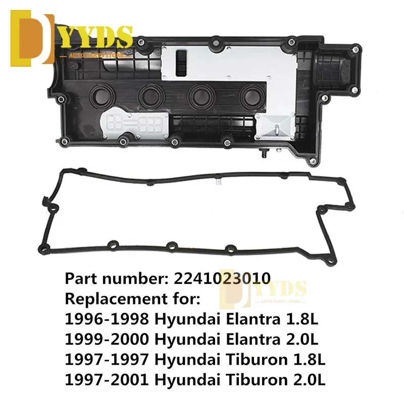 New Engine Valve Covers 2241023010 For Hyundai Elantra bonnet Tiburon 1.8L 2.0L 1996 - 2001 Rocker Cover 22410-23010 with Gasket