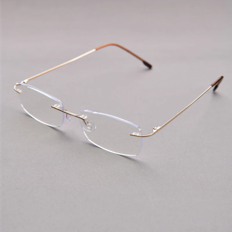 Rahmenlose Lesebrille Männer Anti Blaues Licht Computer Lupen Anti Müdigkeit Presbyopie Brille +1-+3,5 – Detail 5