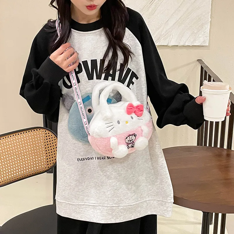 Sanrio Hello Kitty Series Kawaii Pochacco Cute Slanted back Knapsack Kuromi High Quality Cartoon Fashion Pink Sweet Handbag Gift