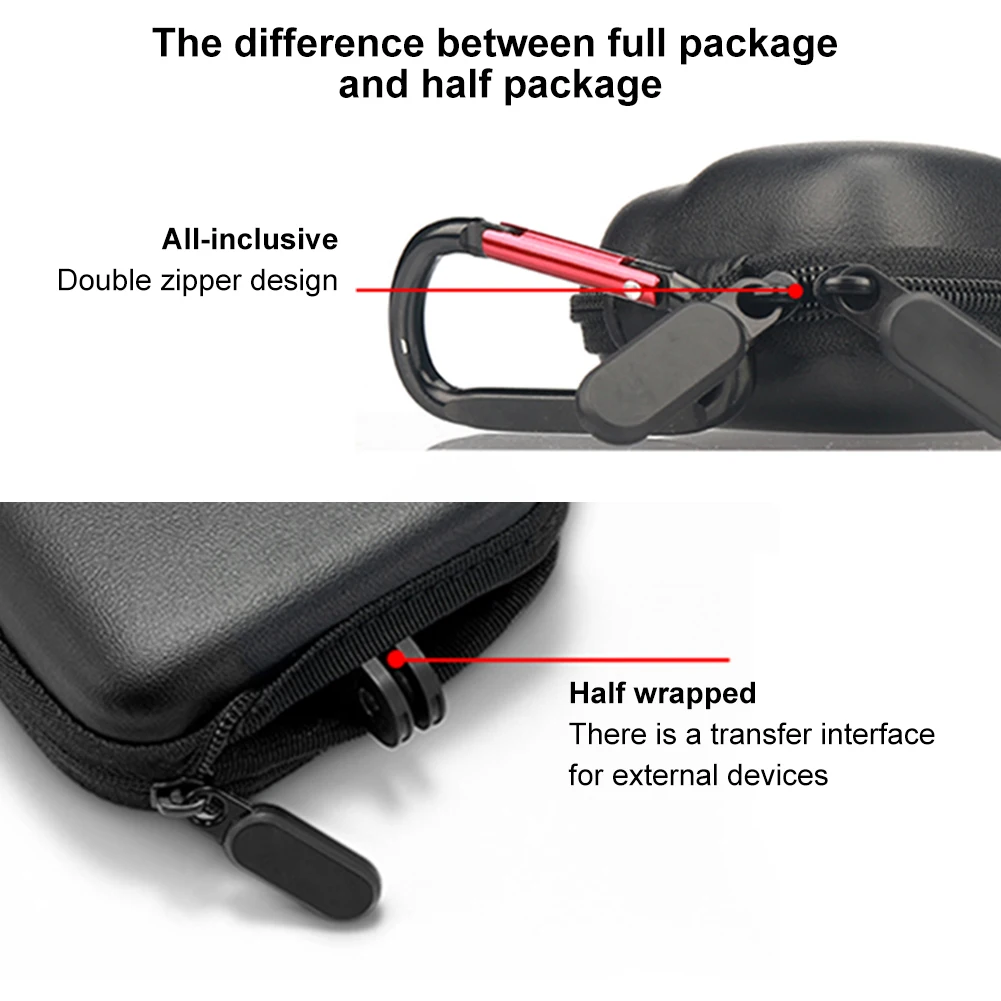 Bolsa de almacenamiento portátil para DJI OSMO Action 5 Pro/4/3, Estuche De Viaje con doble cremallera y mosquetón, Mini estuche de transporte, accesorio