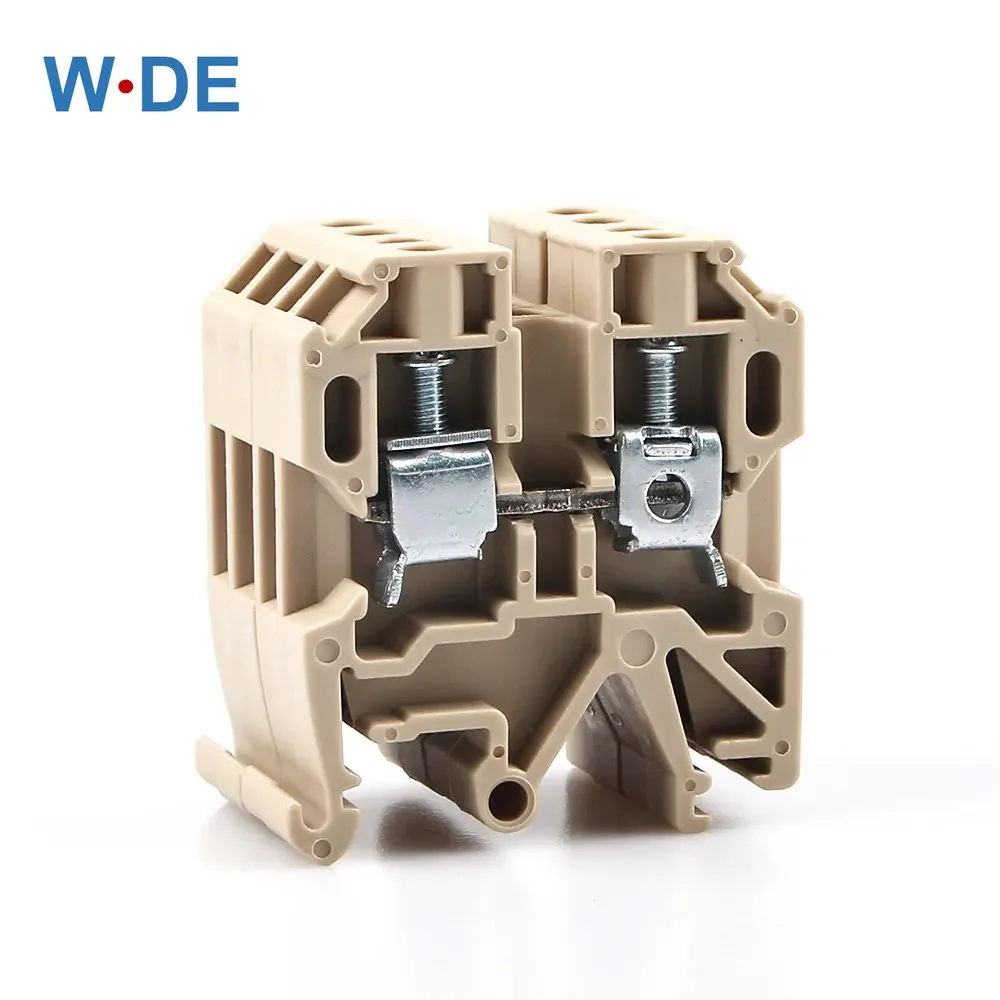 Wire Conductor10Pcs SAK-4EN Connector Screw Connection Din Rail Terminal Blocks SAK4EN