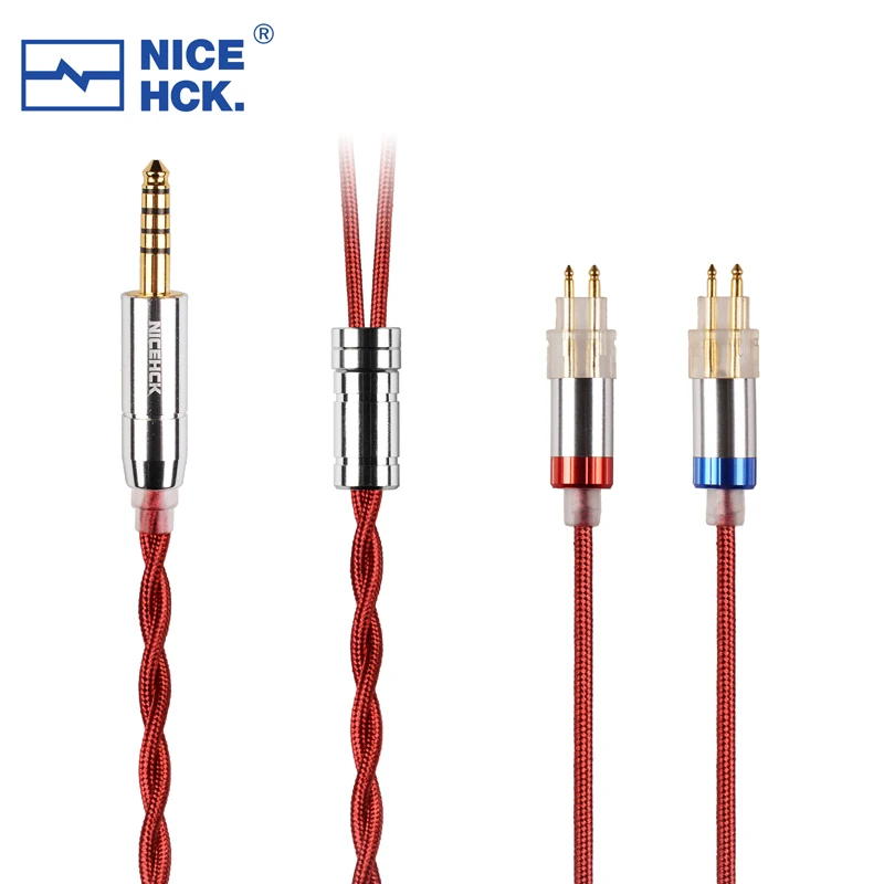 NiceHCK HeadAg 4N Pure Silver HiFi Headphones Coaxial Cable 4.4mm Balanced HD650/Dual 3.5mm/Dual 2.5mm RedAg HD600 HD580 HD660S