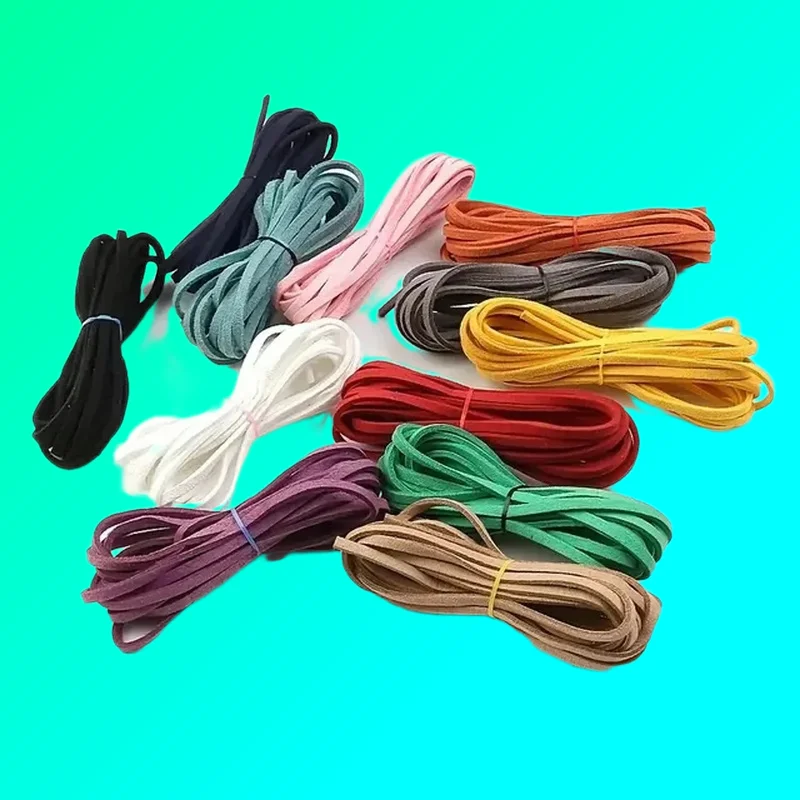 10 Meters of 3mm flat faux suede braided cord,ideal for Korean velvet leather DIY handmade beading bracelet