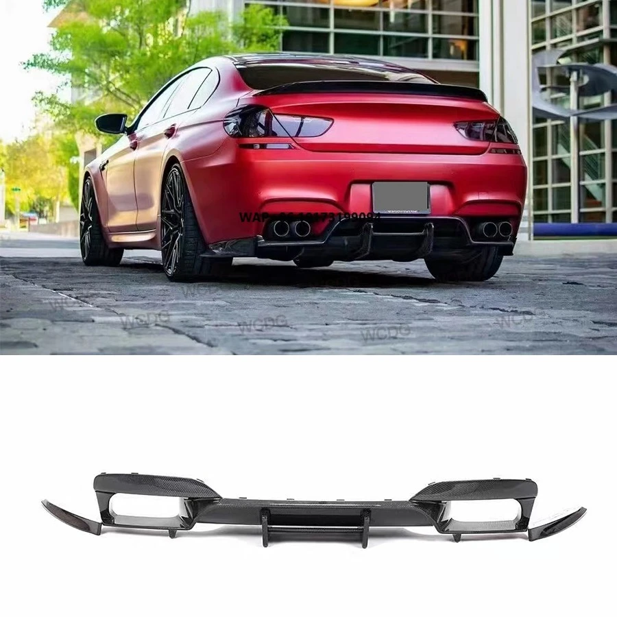 

M6 Carbon Fiber Rear Diffuser for B-MW 6 Series F06 F12 F13 M6 Gran Coupe 2013-2019 Rear Lip Diffuser Splitter Exhaust Car