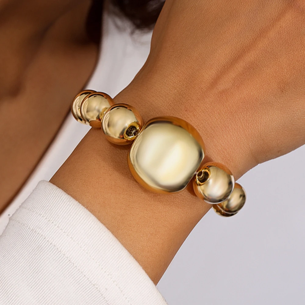 Aihua Große mehrschichtige stapelbare Perlen-Halskette, klobige Kette, Perlen-Halsreifen für Damen, modisch, Nacht, Party, Schmuck, Geschenke – Detail 12