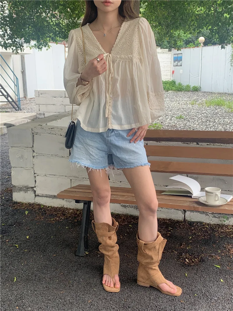 Summer Women Blouse Spring Shirt Female Woman Blouse Maxi Blusas Chiffon Casual Elegant Vintage Long Sleeve Oversize Loose White