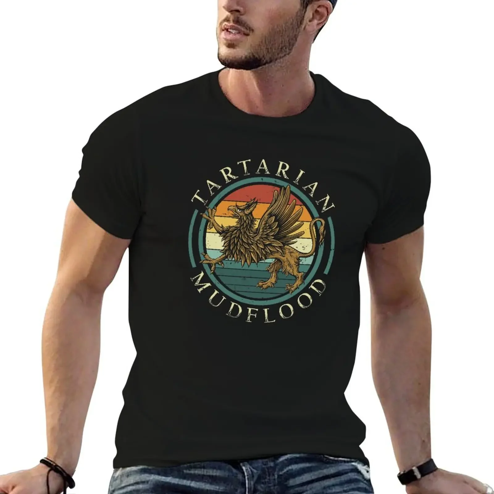 

Tartarian Mudflood - Retro Ancient Civilization Griffin T-Shirt oversize t-shirts man football t shirt T-shirt men