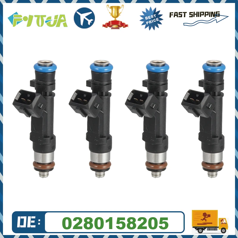 

4pcs Fuel injector 0280158205 for CHEVROLET AVEO CRUZE ORLANDO TRAX Opel ADAM ASTRA J CORSA INSIGNIA MOKKA ZAFIRA 11-16 1.4L