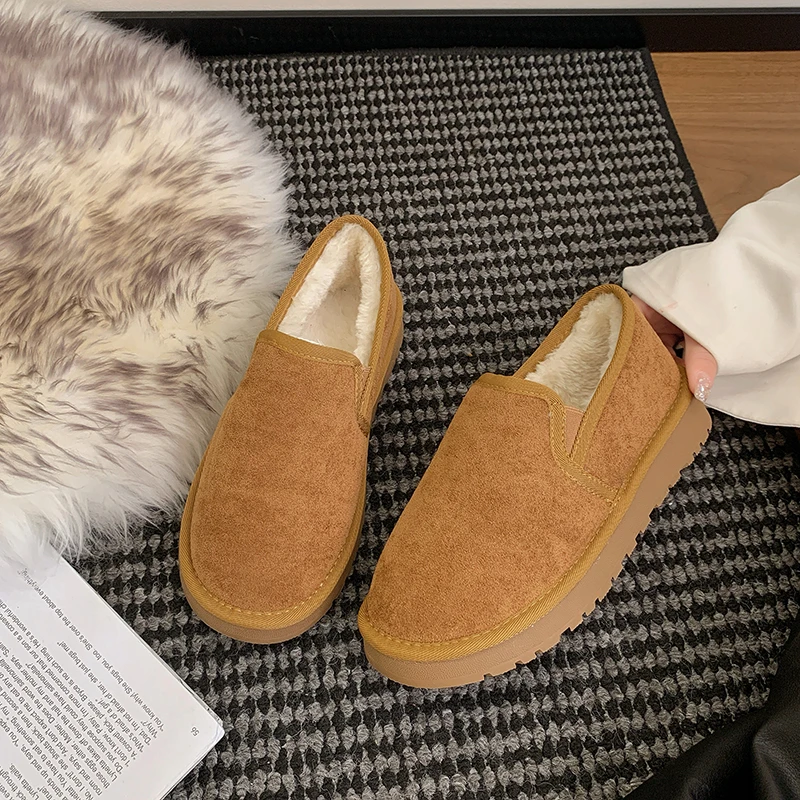 Ankle Short Boots Women Winter Chunky Pumps Platform Square-toed Dress Fashion Botas 2025