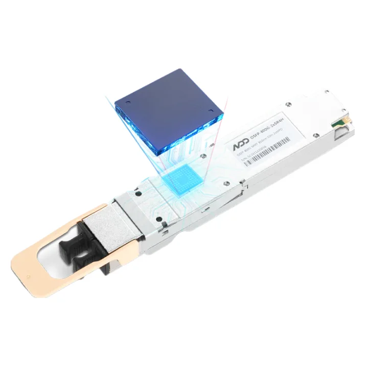 High-speed  optical modules 800G 2xSR4/SR8 OSFP PAM4 850nm 50m DOM Two MPO-12/APC  optical fiber transceiver module