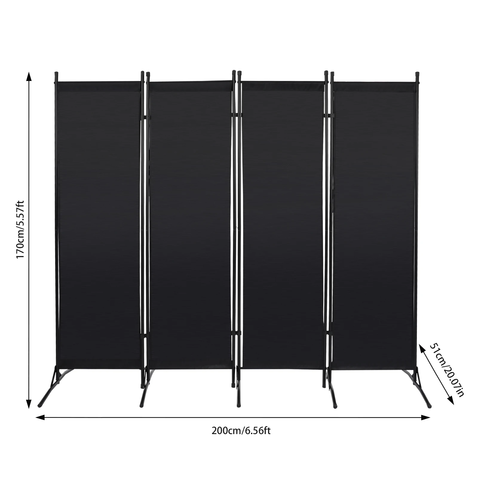 شاشة الخصوصية أكسفورد 420D - 360 °   مقسم غرفة قابل للطي، قسم رمادي حديث للمكتب/المنزل/الاستوديو، متين وسهل التجميع