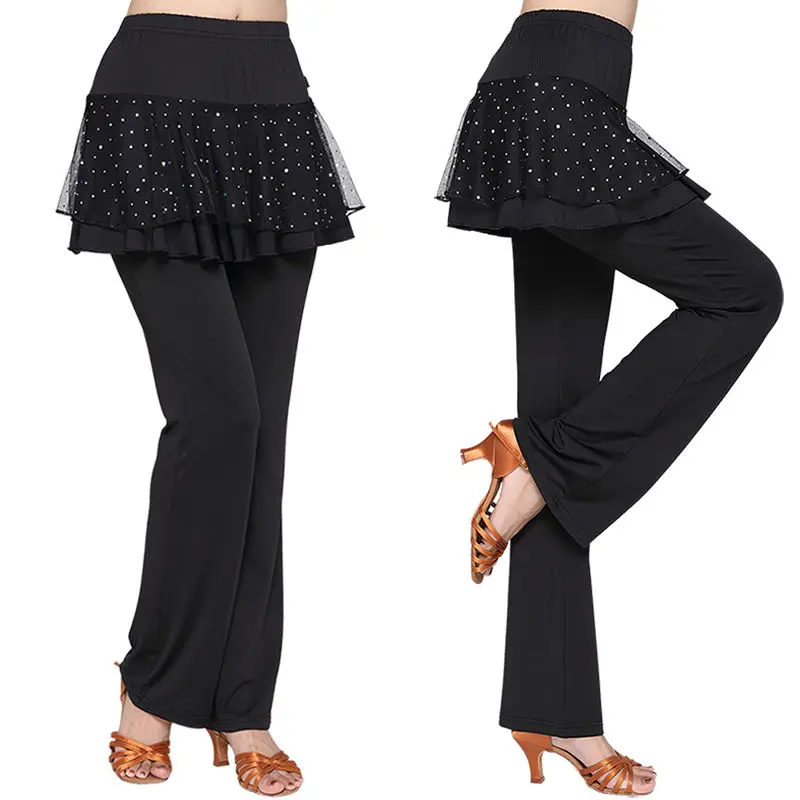 New Square Dance Costume Skirt Pants Adult Women Summer Milk Silk Dance Pants Practice Performance Clothing Trousers
