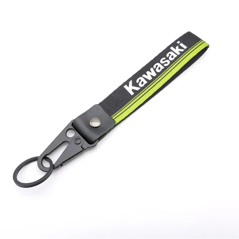 1pcs Nylon Printing moto GP Racing pendant motorcycle keychain for Kawasaki ninja badge metal buckle men gift key rings