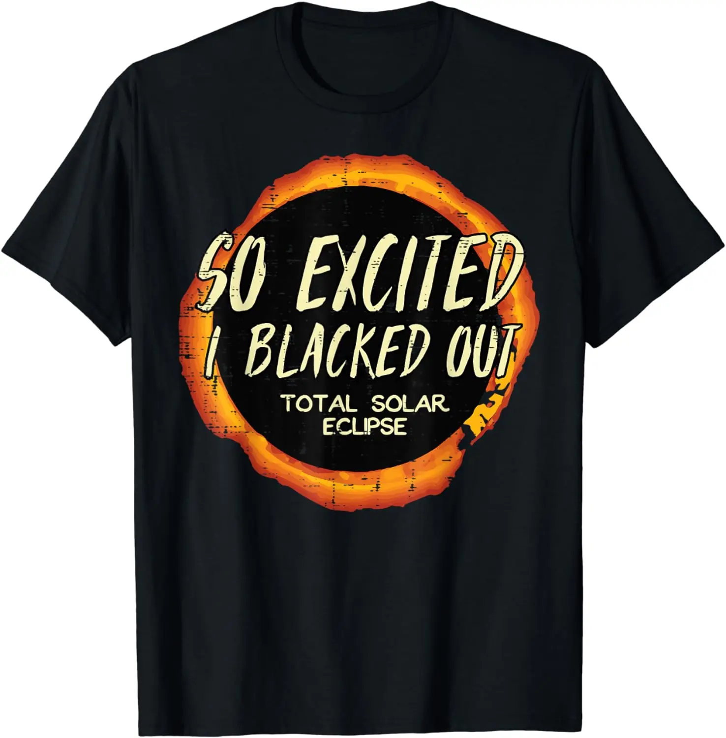 Blacked Out Total Solar Eclipse 2024 April 8 Men Women Kids T-Shirt