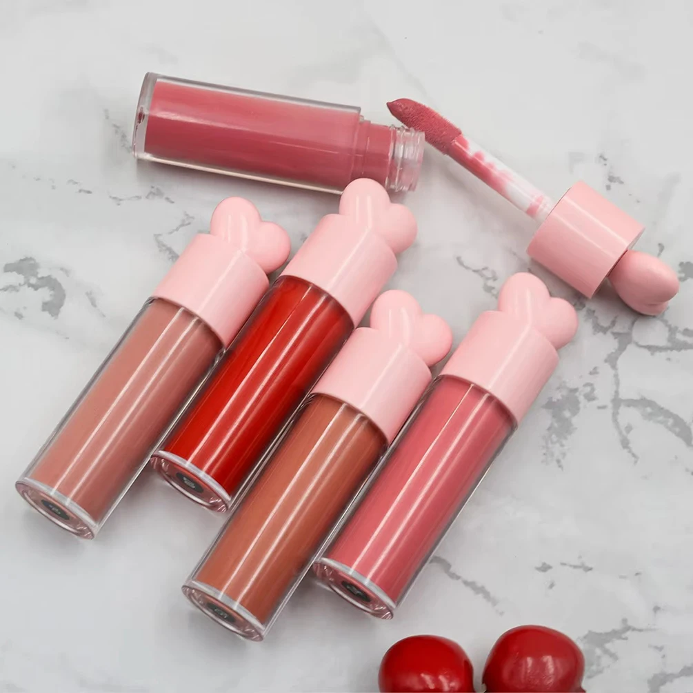 6ml Liquid Blusher ฉลากส่วนตัวขวดรูปหัวใจ Long Lasting Moisturizing โลโก้ที่กําหนดเองแต่งหน้า Rouge ขายส่งโหดร้ายฟรี