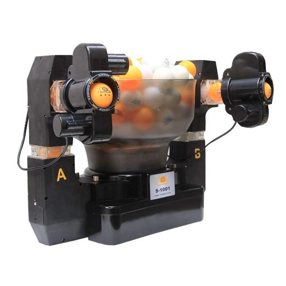 Newly Double-End Machine with 36 Different Spin Balls, Intelligent Design , Serves Table Tennis Robot for Training
