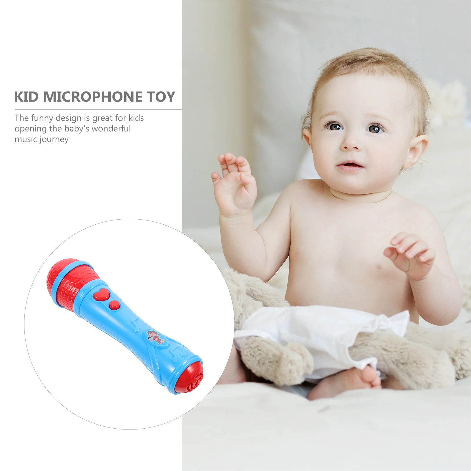 ميكروفون أطفال عالي المحاكاة للتعليم المبكر يغني كاريوكي ألعوبة موسيقى أطفال ملونة متينة #1