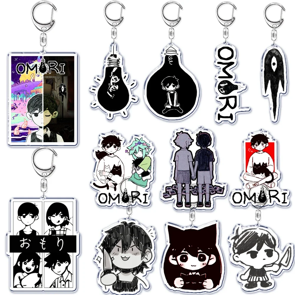 New Game Omori Key Chain Key Ring Keychain for Accessories Bag Sunny Pendant Keyring Chains Keychains Jewelry Student Gifts