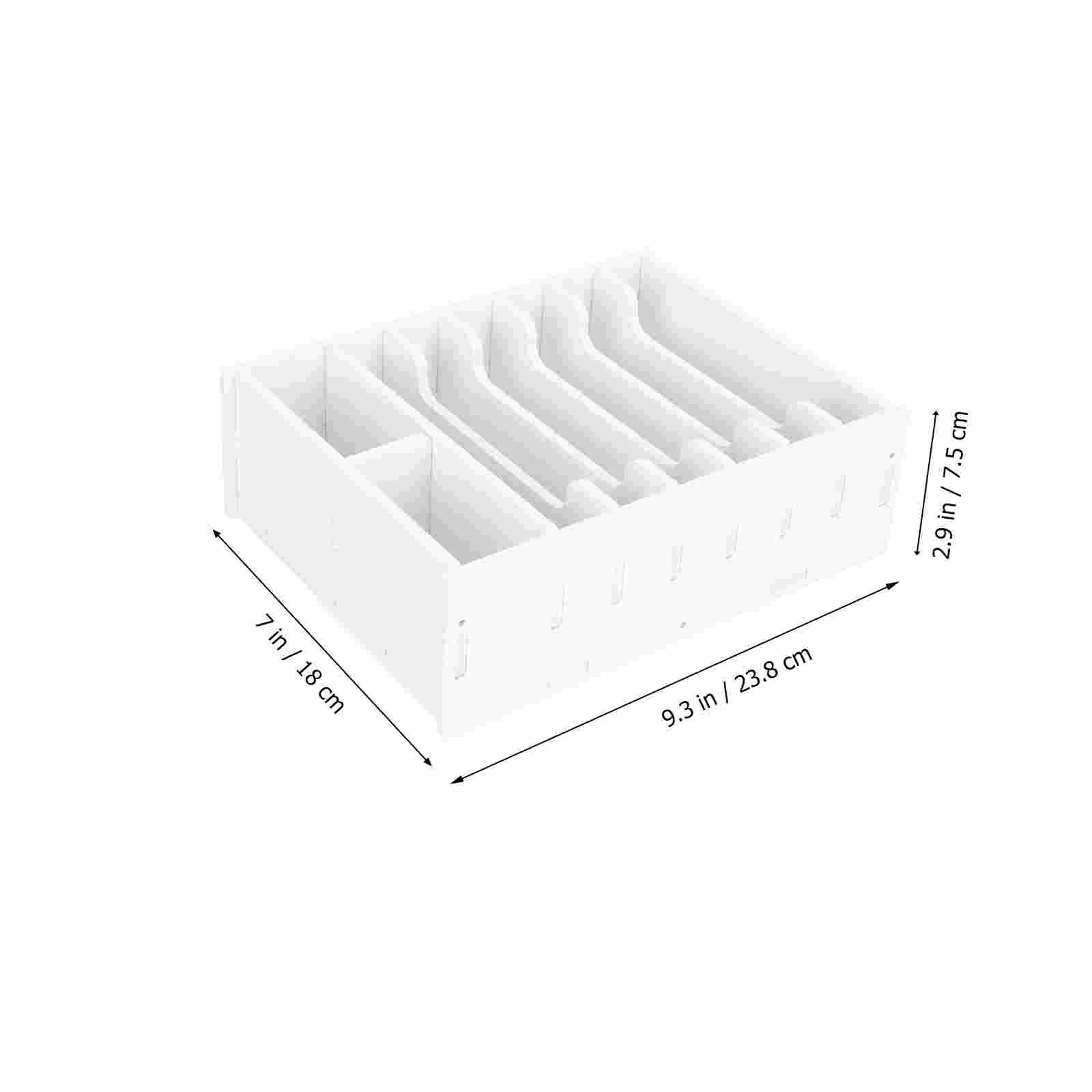 1 Piece Multi Compartment Receipt Storage Tray White Desktop ganizer for Notes Shop Retail Store Classroom Office