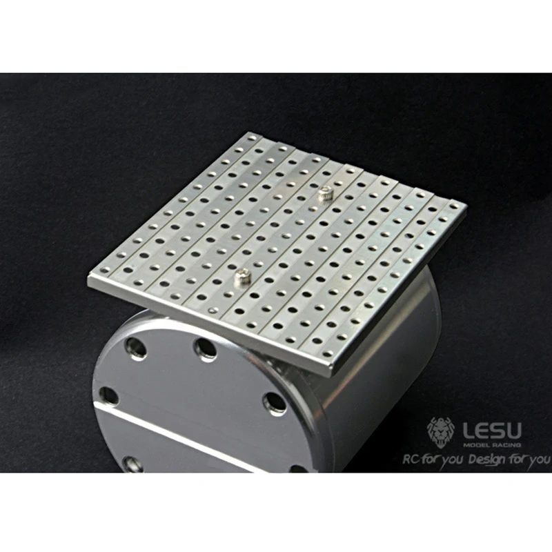1/14 lesu caixa de metal do tanque de escape para tamiyaya diy modelo r620 r470 rc caminhão trator peças reposição brinquedo TH02323-SMT5