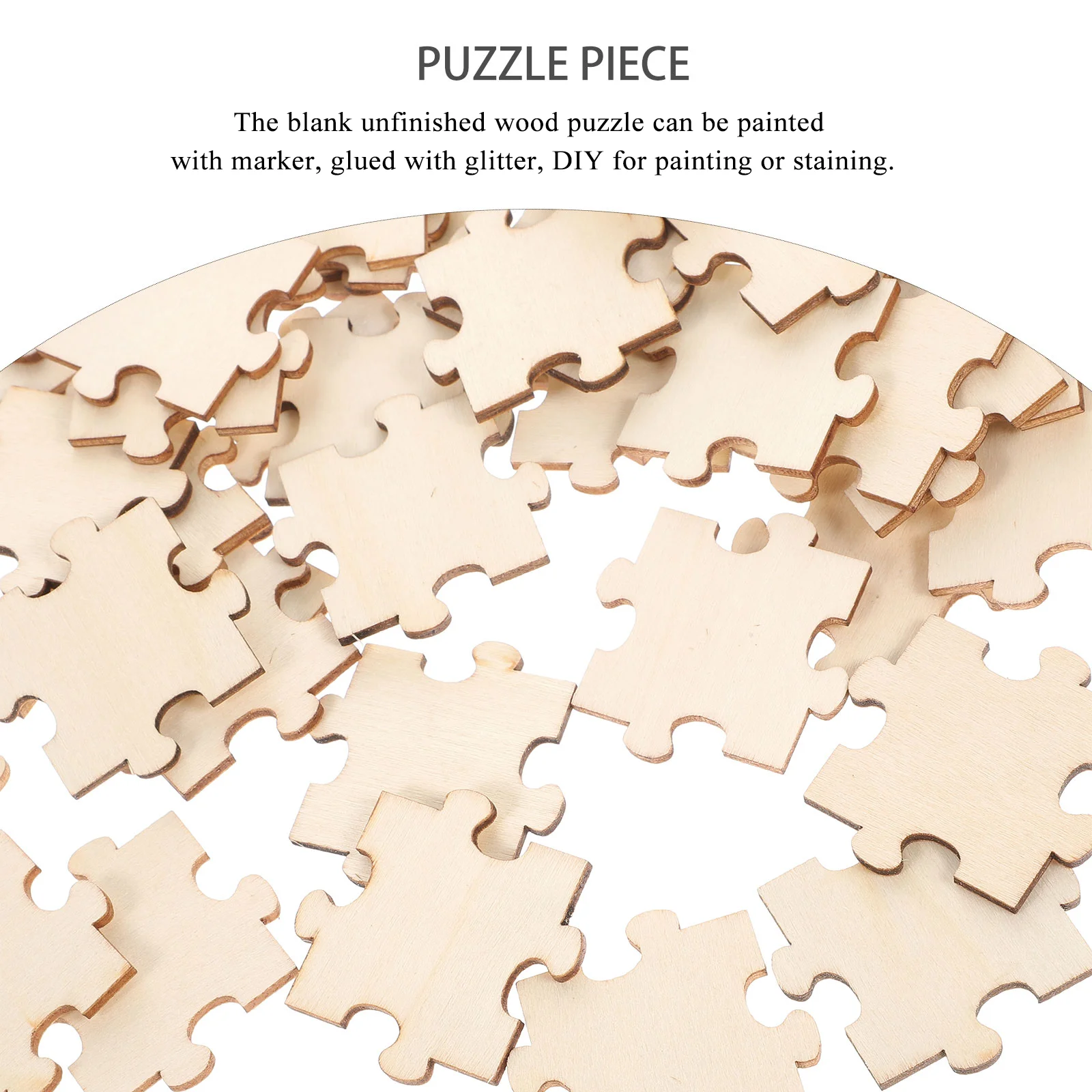 Puzzle da 100 pezzi fai-da-te Puzzle per bambini in legno vuoto per disegnare a colorare il tuo bambino