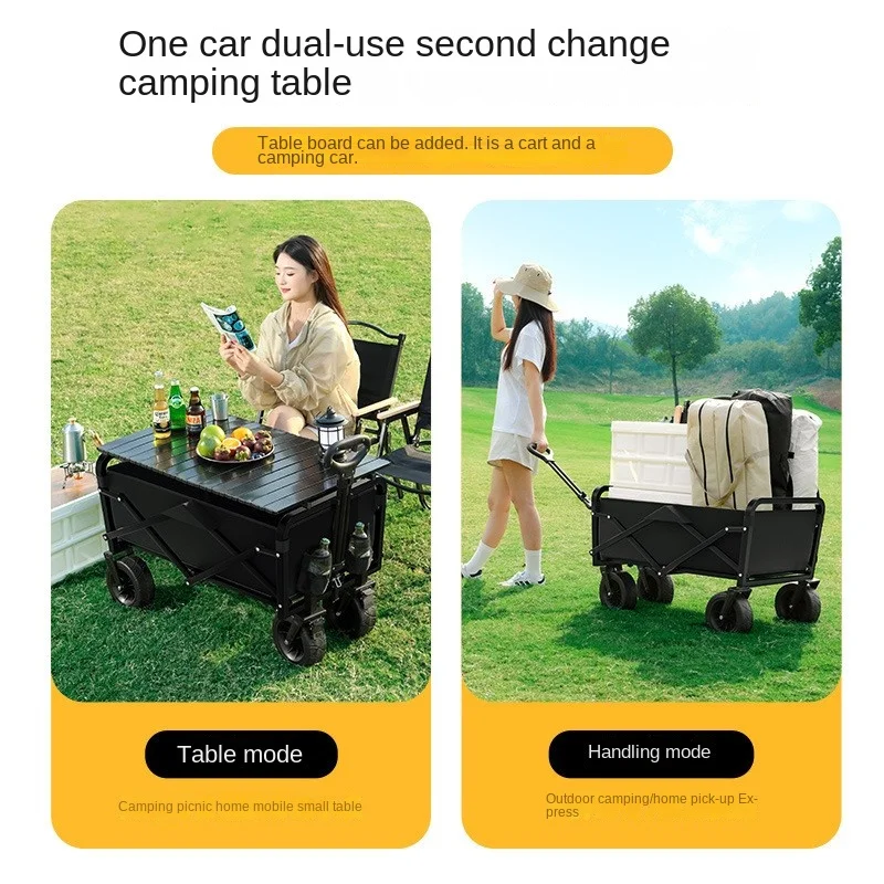 K-star Outdoor Camping Cart Children Can Lie Down Gathers Off-road Wheels Fold And Stall Small Cart 2024 New Hot Dropshipping