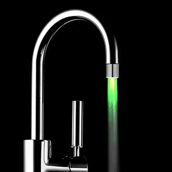 Bathroom Faucet Romantic 3/7 Color Change Led Light Shower Water Bath Home Kitchen Glow Abs Chroming Tap Gappo Chuveiro images - 6