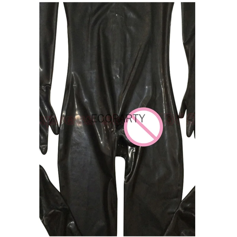 Male Latex PVC Catsuit Black Wetlook Faux Leather Night Club Full Bodysuit Gay Fetish Erotic Leotard Jumpsuit Men 3XL