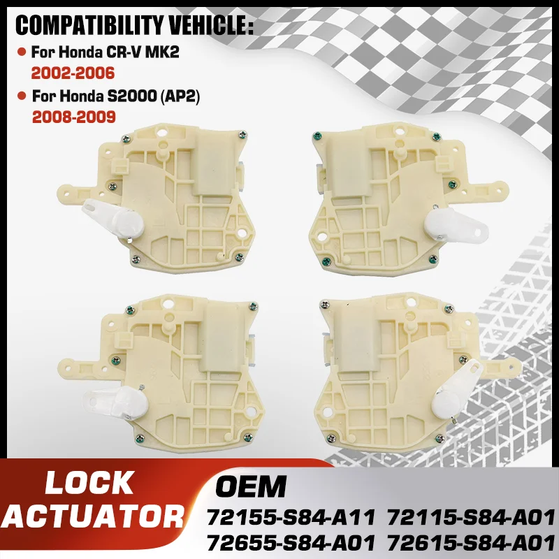 

Door Lock Actuator For Honda CR-V MK2 2002-2006 Honda S2000 2008-2009 72155-S84-A11 72115-S84-A01 72655-S84-A01 72615-S84-A01
