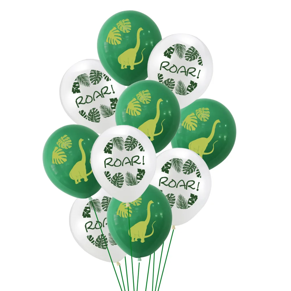 Dinosaur green confetti balloon combo package dinosaur theme birthday party decoration