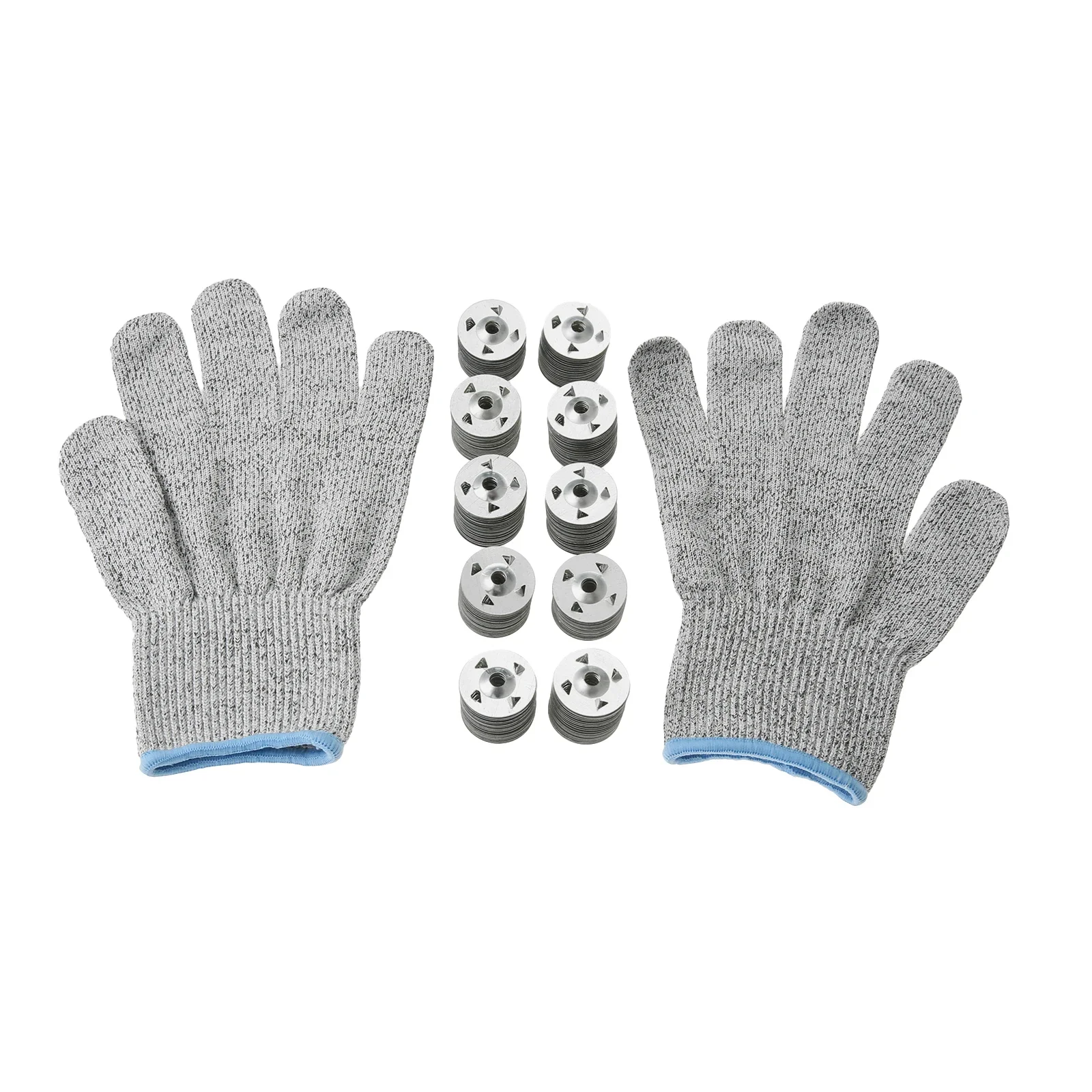 500Pcs Foam Board Washers Fasteners With Cut Resistant Gloves For Ceilings Gypsum Board Wall Insulation Boards Composite Boards