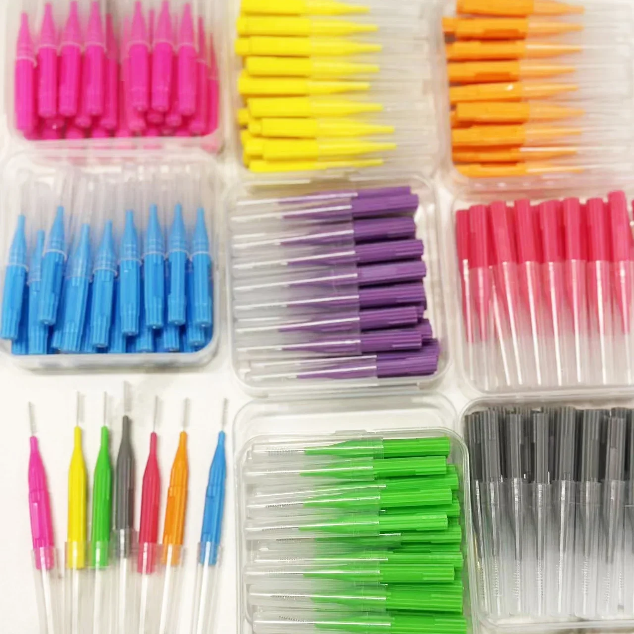 25pcs/Box  Interdental Toothbrush Dental Brush Tooth Brush Dental Laboratory Material Inter Teeth Oral Care Orthodontic Tooth