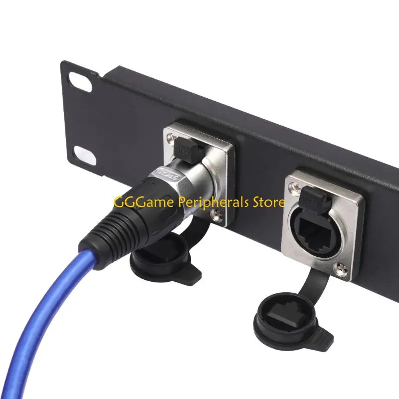 U55B Panel Mounted RJ45 Networking Coupler Module Locking 180/90 Degree Option Cat6/Cat5e Compatibility