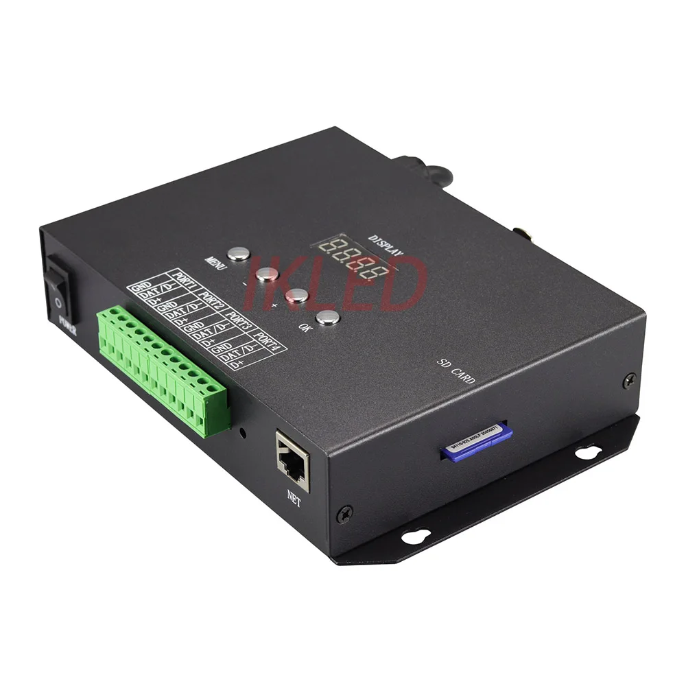 led 4 ports artnet controller,Madrix only,16 universes,2720 pixels,DMX to SPI,support SD card,DMX Console,online/offline control