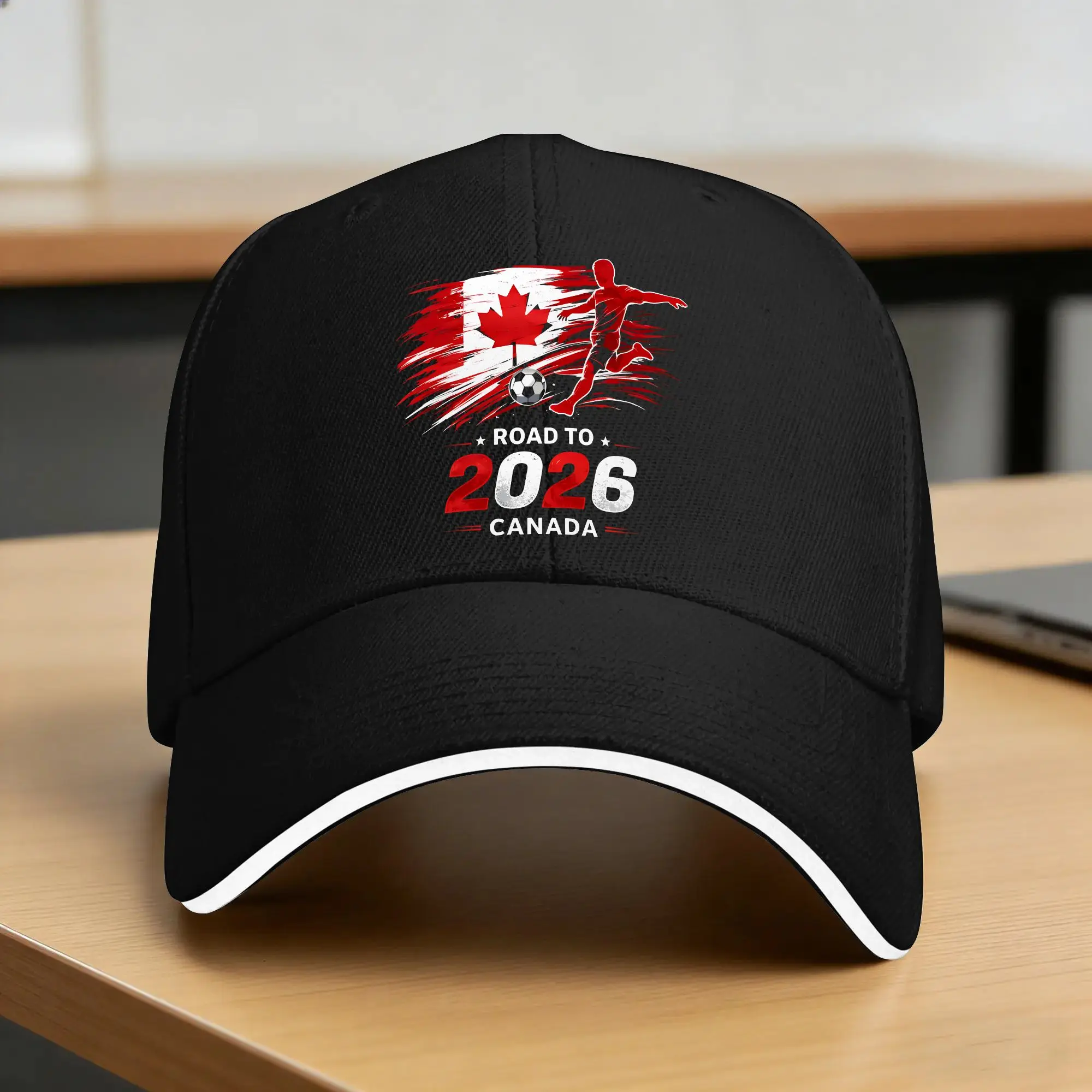 Бейсболка Proud Canadian Soccer 2026: Модная унисекс-кепка с принтом для мужчин, весенняя, для бега, в стиле хиппи, с застежкой-снэпбэк. Хит продаж!
