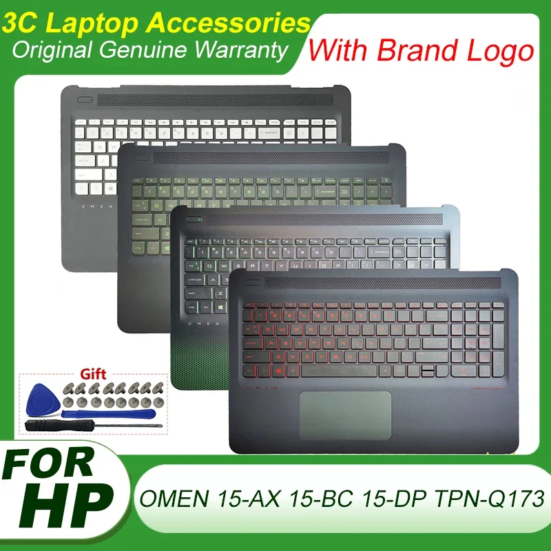 

New Original US Keyboard For HP OMEN 15-AX 15-BC 15-DP TPN-Q173 Laptop Palmrest Top Cover Upper Keyboard Backlight 859735-001