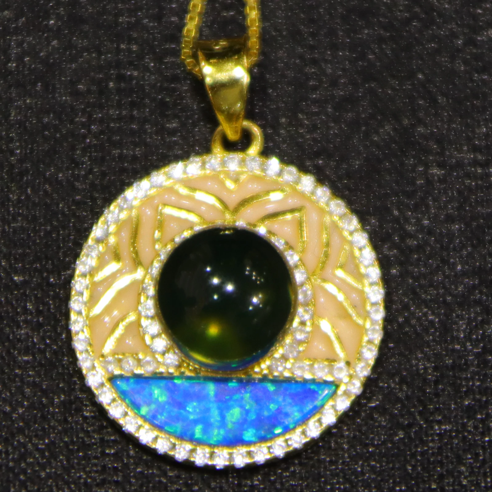 Natural Mexican Blue Amber Round Bead Pendant Sterling Silver Bail 8mm Blue Amber Jewelry Gift