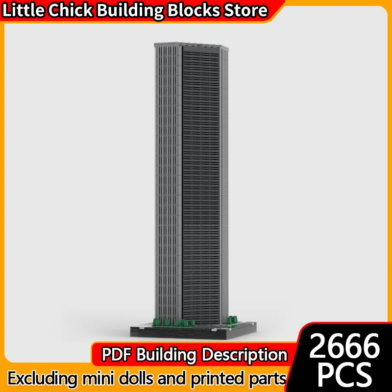 

City Street View Model MOC Building Bricks JP Morgan Chase Tower Modular Technology Children Holiday Gifts Assemble Toys Suit