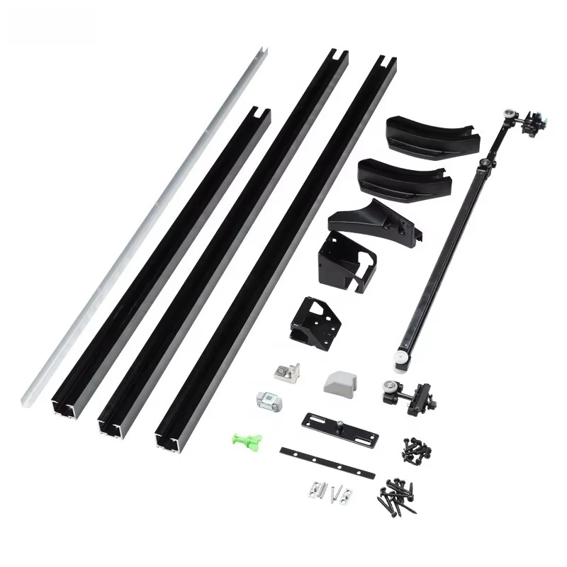 Bedroom Flush Pocket Sliding Door Hardware Soft Close Roller Kit Furniture Hidden Sliding Door System